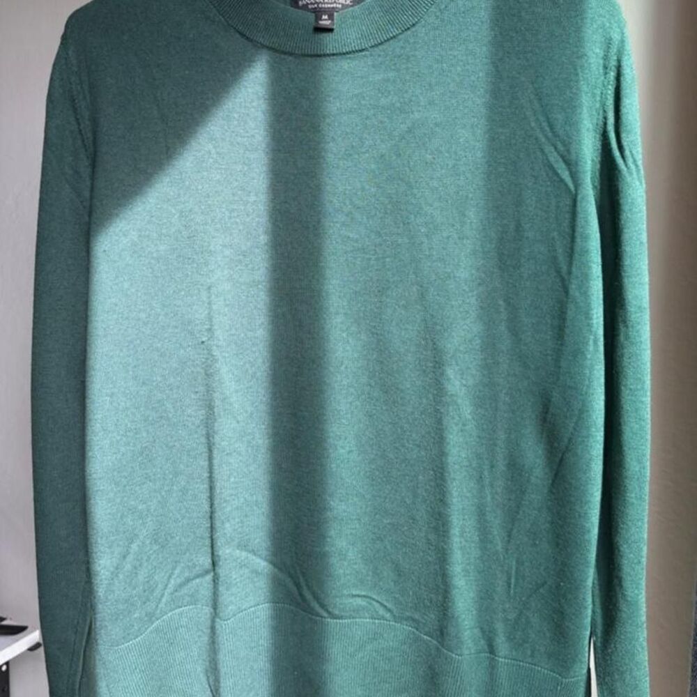 Cozy Winter Banana-Republic Women's Green Silk Cashmere Blend Sweatshirt, Medium